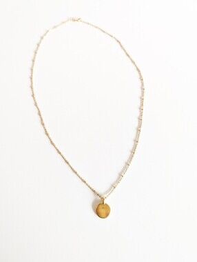 Circle Charm Pendant Satellite Chain Gold-plated Necklace